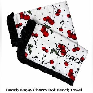Beach Bunny Cherry Dot Ruffle Towel